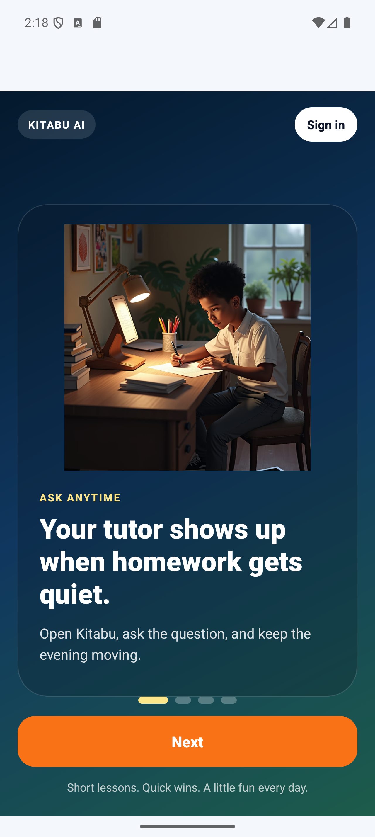Parent dashboard showing a Kenyan child’s weekly CBC progress from an AI tutor