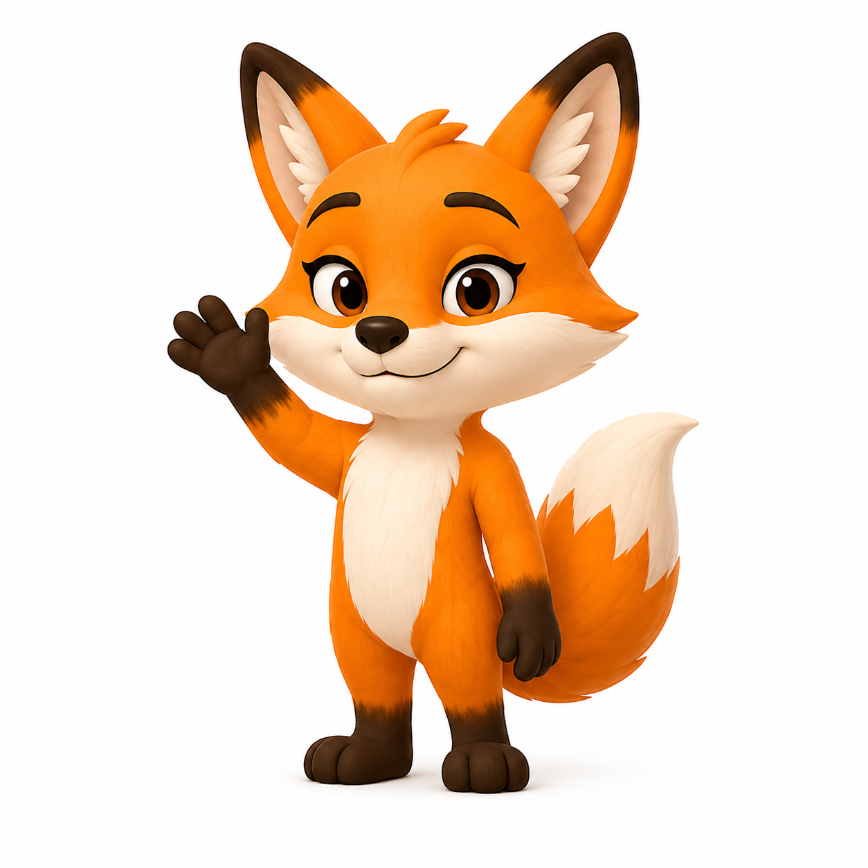 Kitabu learning mascot, a friendly orange fox